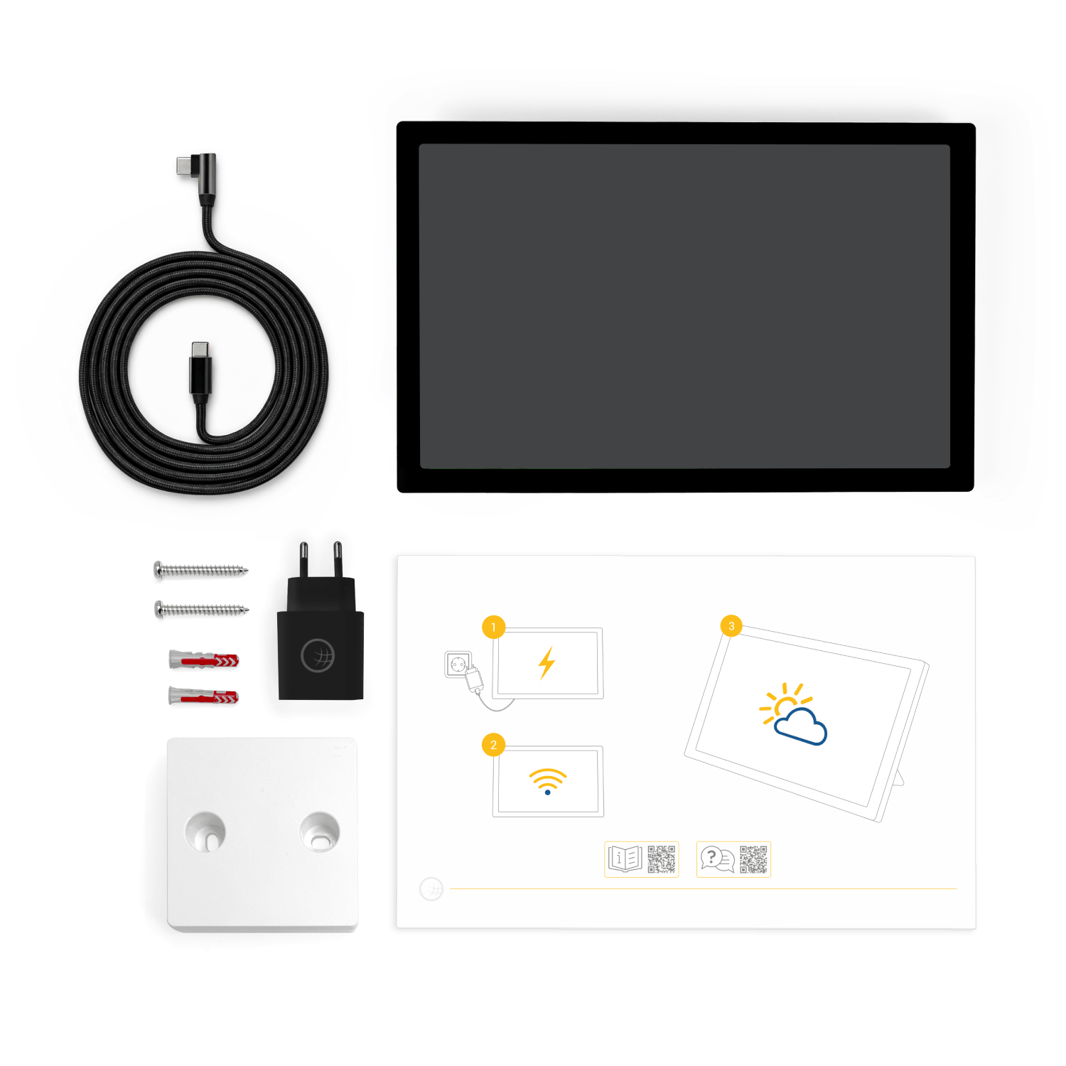 tiempo & radar home 4 (negro) + kit de montaje en pared