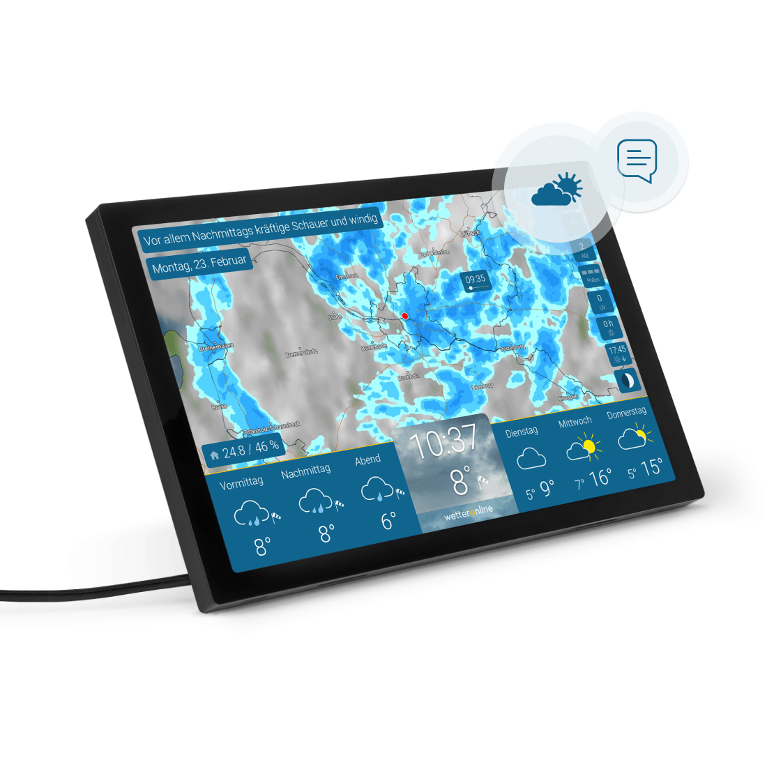 tiempo & radar home 4 (negro)